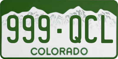CO license plate 999QCL