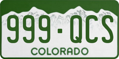 CO license plate 999QCS