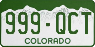 CO license plate 999QCT
