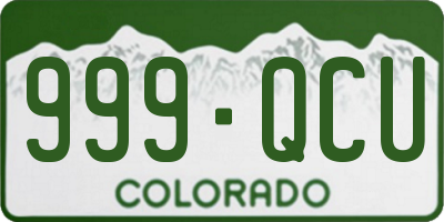 CO license plate 999QCU