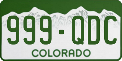 CO license plate 999QDC