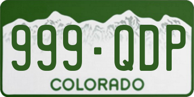 CO license plate 999QDP