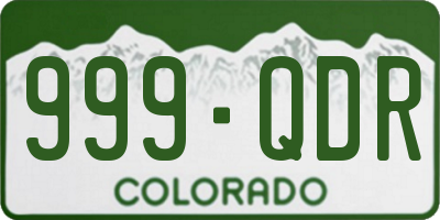 CO license plate 999QDR
