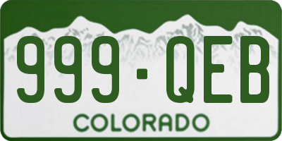 CO license plate 999QEB