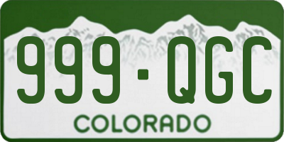 CO license plate 999QGC