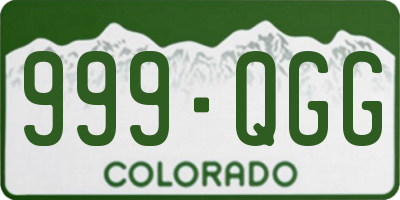 CO license plate 999QGG