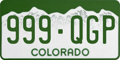 CO license plate 999QGP