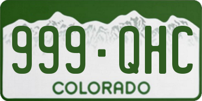 CO license plate 999QHC