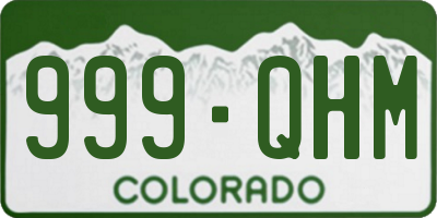 CO license plate 999QHM