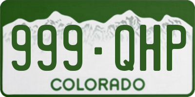 CO license plate 999QHP