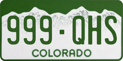 CO license plate 999QHS