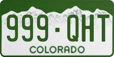 CO license plate 999QHT