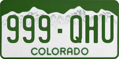 CO license plate 999QHU