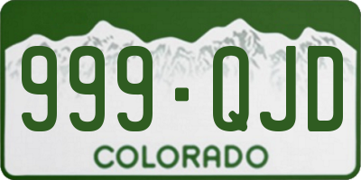 CO license plate 999QJD