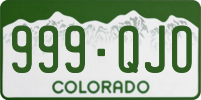 CO license plate 999QJO