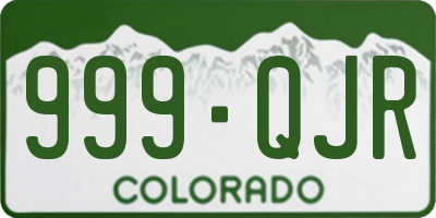 CO license plate 999QJR