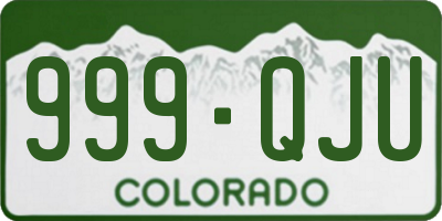 CO license plate 999QJU