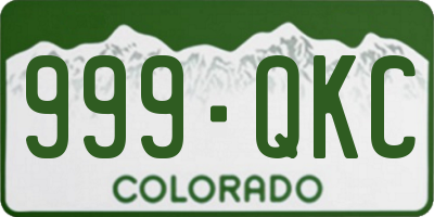 CO license plate 999QKC