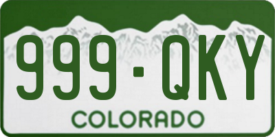 CO license plate 999QKY