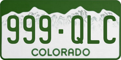 CO license plate 999QLC