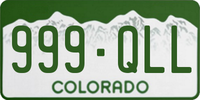 CO license plate 999QLL