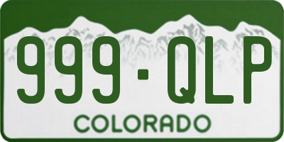 CO license plate 999QLP
