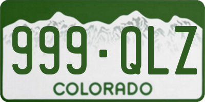 CO license plate 999QLZ