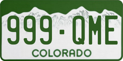CO license plate 999QME
