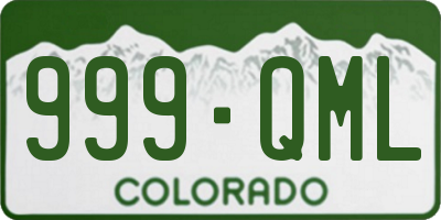 CO license plate 999QML