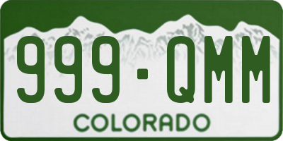 CO license plate 999QMM