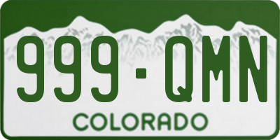 CO license plate 999QMN