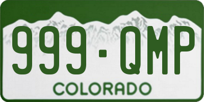 CO license plate 999QMP