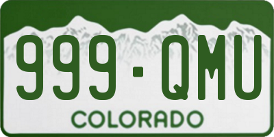 CO license plate 999QMU