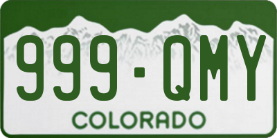 CO license plate 999QMY