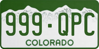 CO license plate 999QPC