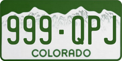 CO license plate 999QPJ