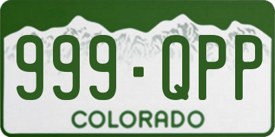 CO license plate 999QPP