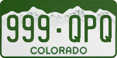 CO license plate 999QPQ
