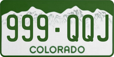 CO license plate 999QQJ