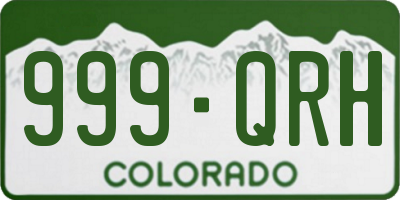 CO license plate 999QRH