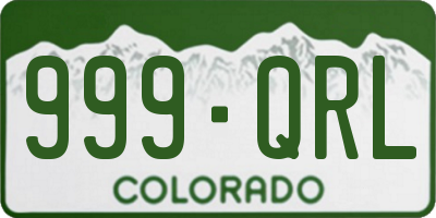 CO license plate 999QRL