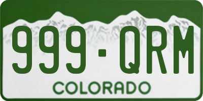CO license plate 999QRM