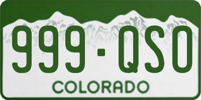 CO license plate 999QSO