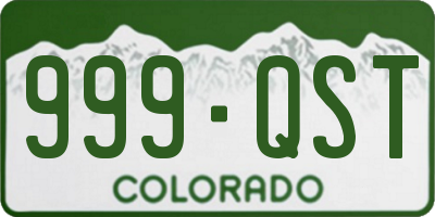 CO license plate 999QST