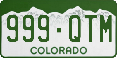 CO license plate 999QTM