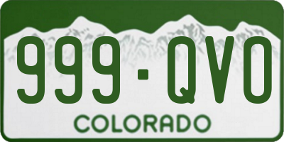 CO license plate 999QVO