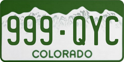 CO license plate 999QYC
