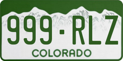 CO license plate 999RLZ