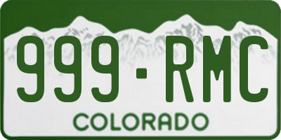 CO license plate 999RMC