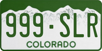 CO license plate 999SLR